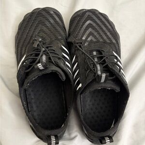 Sleek Black and White Women's Athletic Shoes